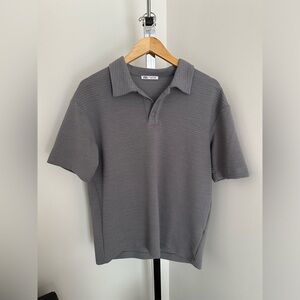 Zara Grey Polo Shirt Men’s Size Small